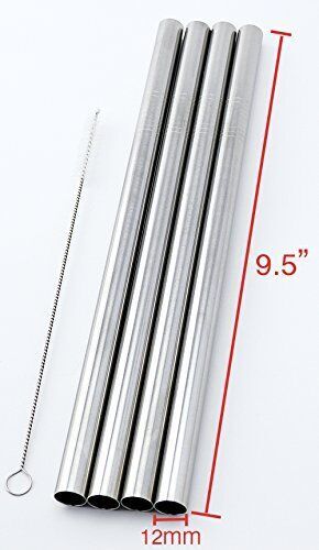 Stainless steel straws - 4,