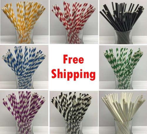 Black paper drinking straws - drinking,