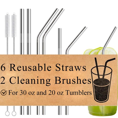 Pack reusable stainless - 8-pack,