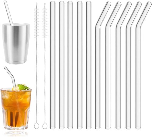 Pack reusable glass straws - pack,
