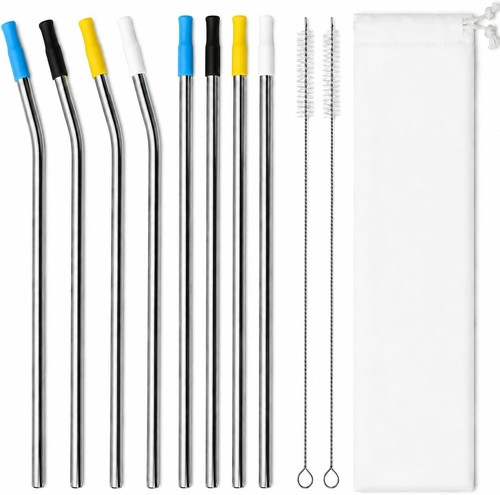 Stainless steel straws - steel, straws,